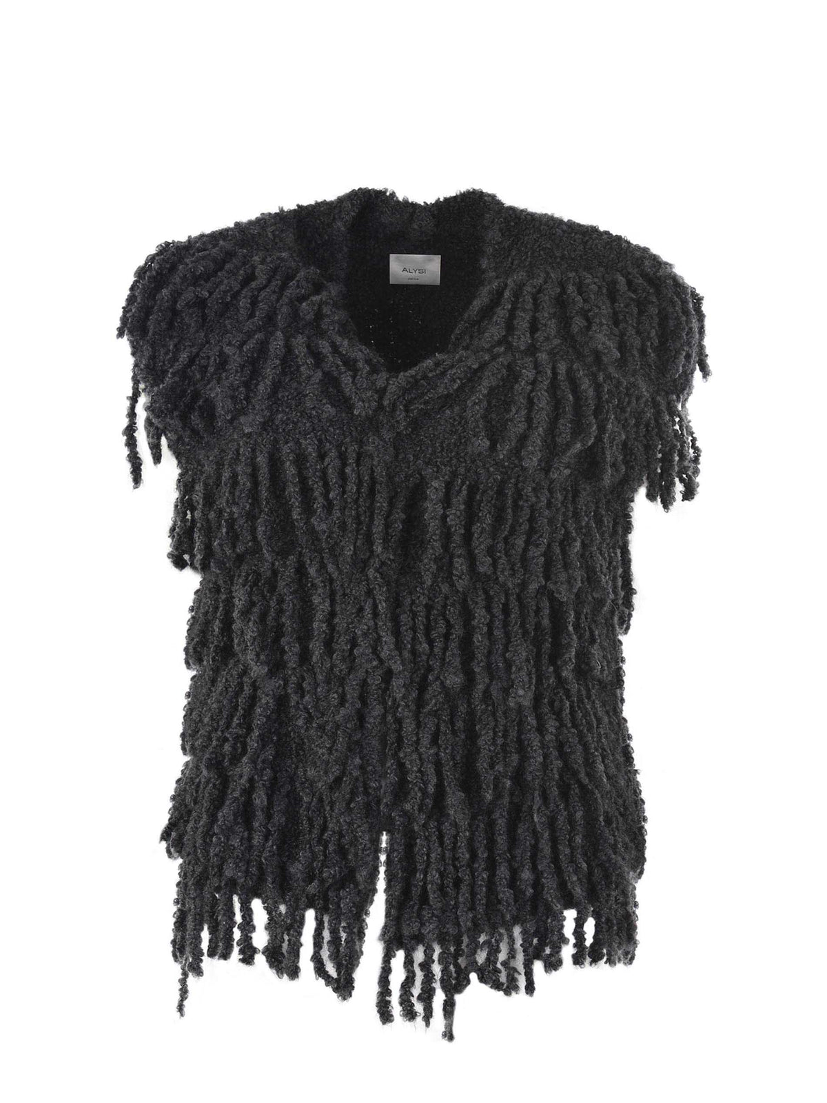 Gilet Alysi in misto mohair e lana 