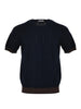 CLAQ T-shirt CQ1200012 BLUE Blu scuro/Marrone