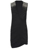 AMEN Dresses AMS26401 BLACK-SILVER Black